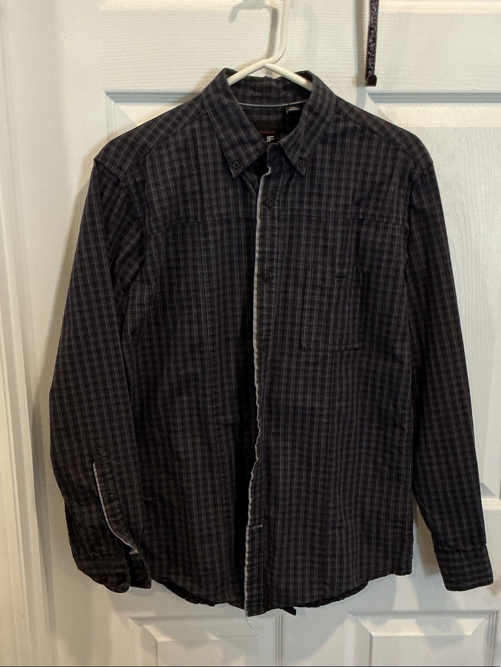 jf j.ferrar Black Plaid Button-Down Shirt